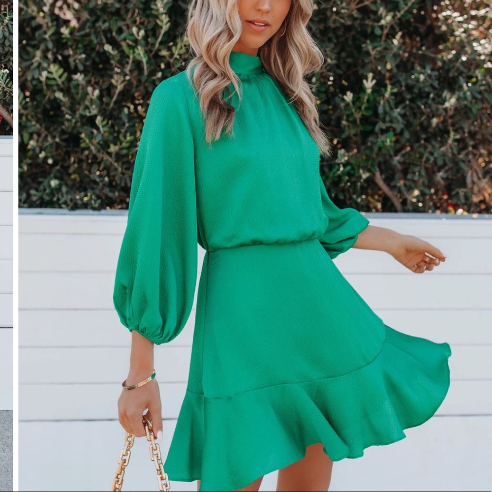 NWOT Vici Call Me Angel Dress Green Size Large